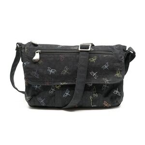AMERIBAG Healthy Back Bag® Distressed Nylon DragonFly Print Crossbody